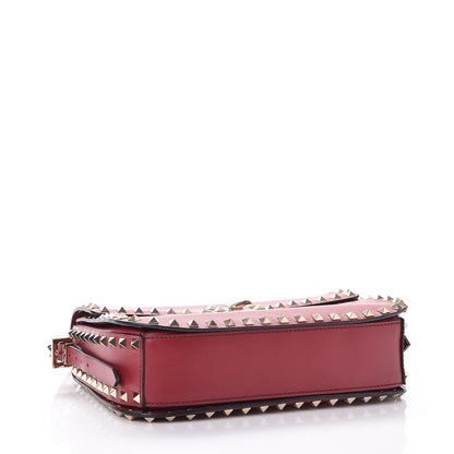 Valentino Garavani Vitello Medium Rockstud Flap Saddle Bag Scarlet 4 of 8
