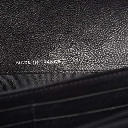 Chanel Calfskin Quilted Boy Chain Around Flap Wallet Black 7 of 11