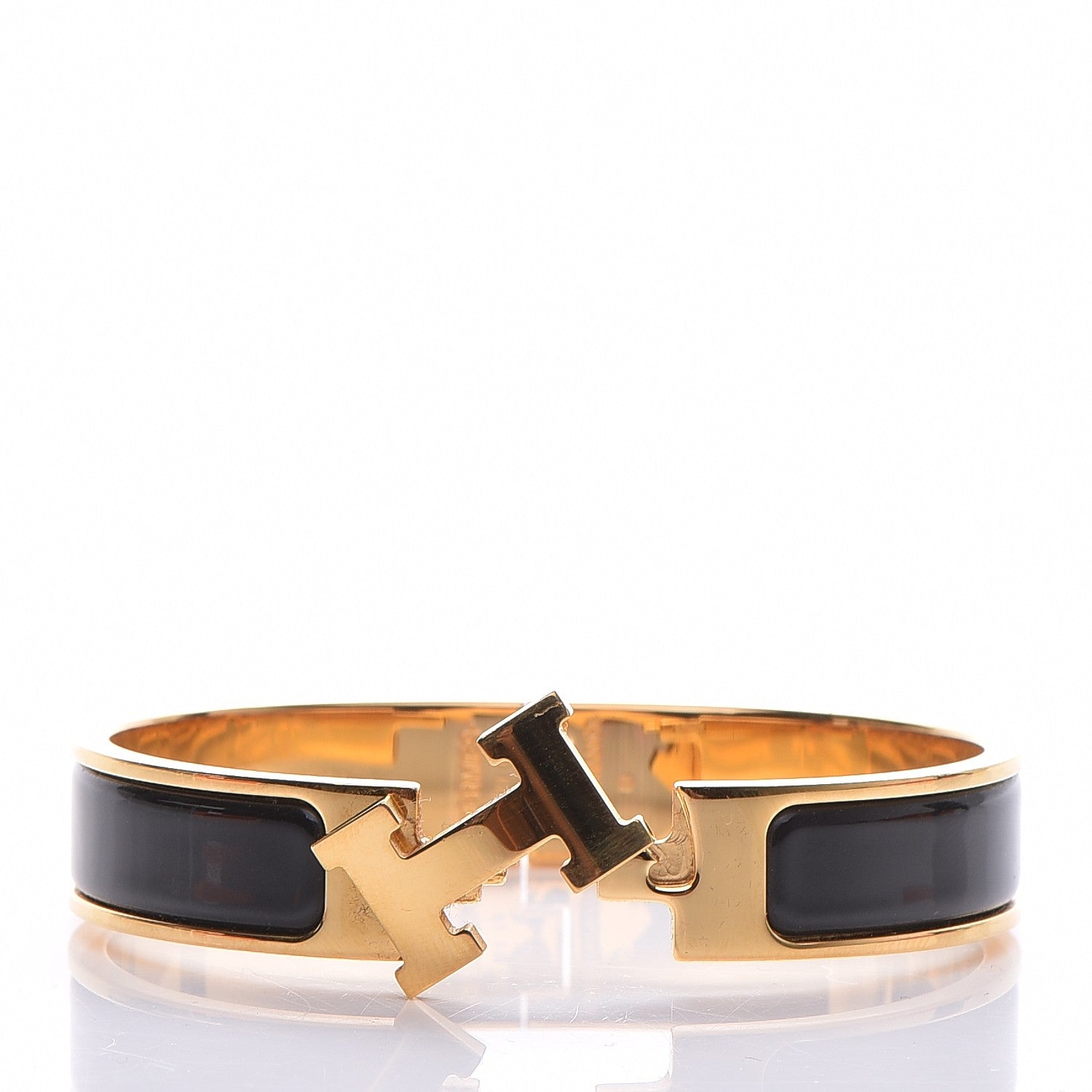 Hermes Enamel Narrow Clic Clac H Bracelet PM Black 6 of 7