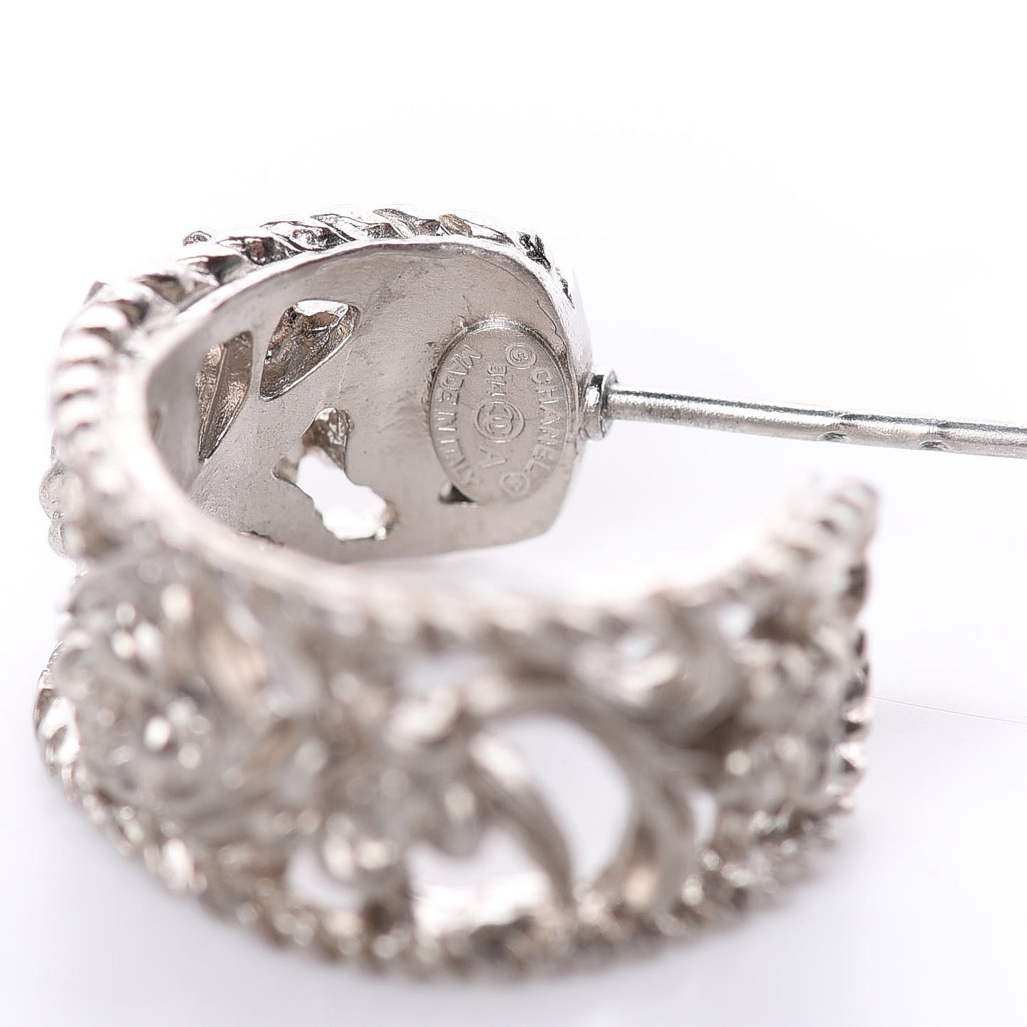 CC Camellia Hoop Earrings Silver