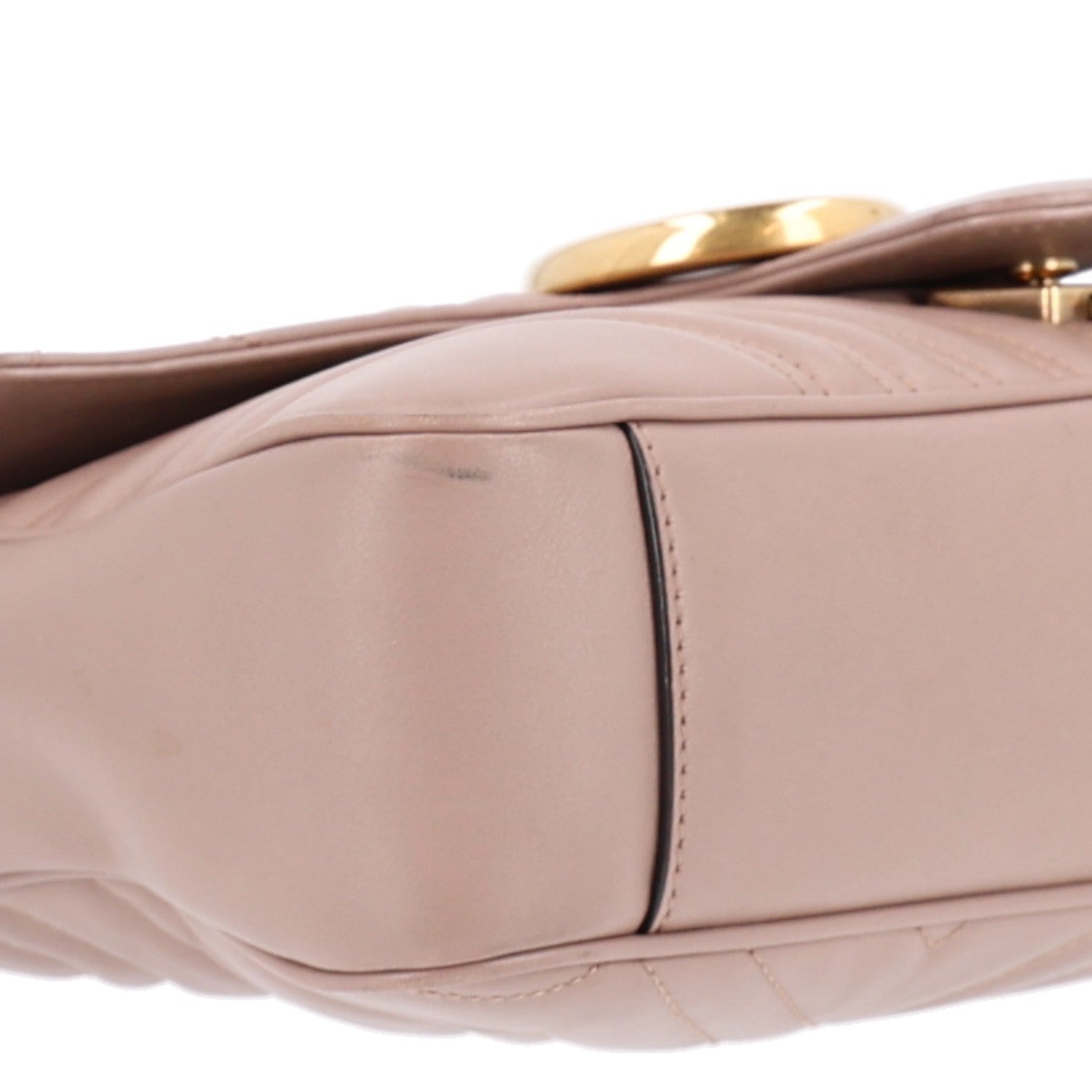 Gucci Calfskin Matelasse Medium GG Marmont Shoulder Bag Porcelain Rose 9 of 10