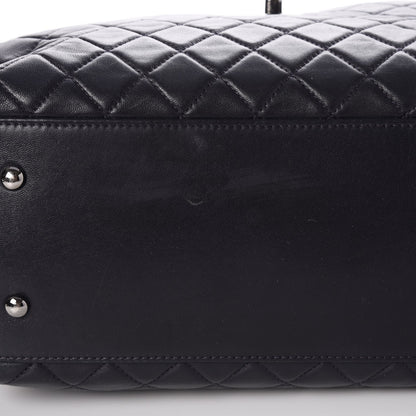 Chanel Lambskin Quilted Large Drawstring Shoulder Bag Dark Purple 8 of 9