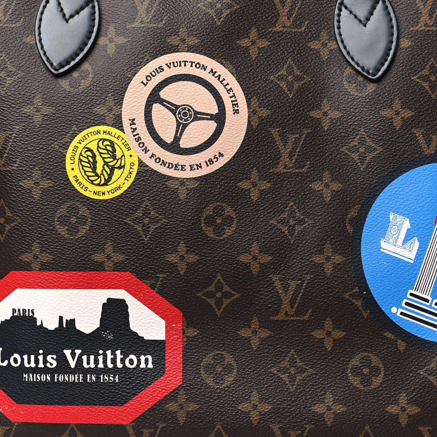 Louis Vuitton Monogram World Tour Neverfull MM 8 of 11