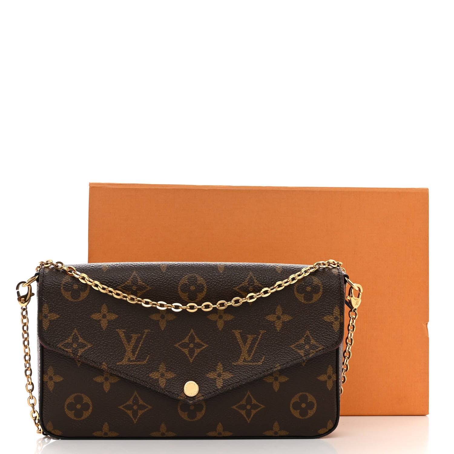 Louis Vuitton Monogram Pochette Felicie Chain Wallet Fuchsia 12 of 12