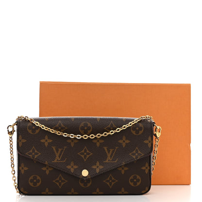Louis Vuitton Monogram Pochette Felicie Chain Wallet Fuchsia 12 of 12