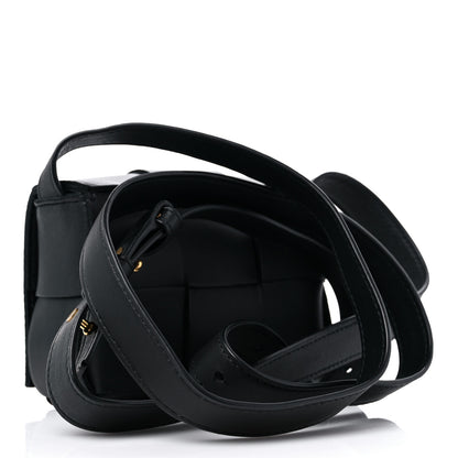 Bottega Veneta Lambskin Maxi Intrecciato Extra Mini Cassette Crossbody Bag Black 3 of 9