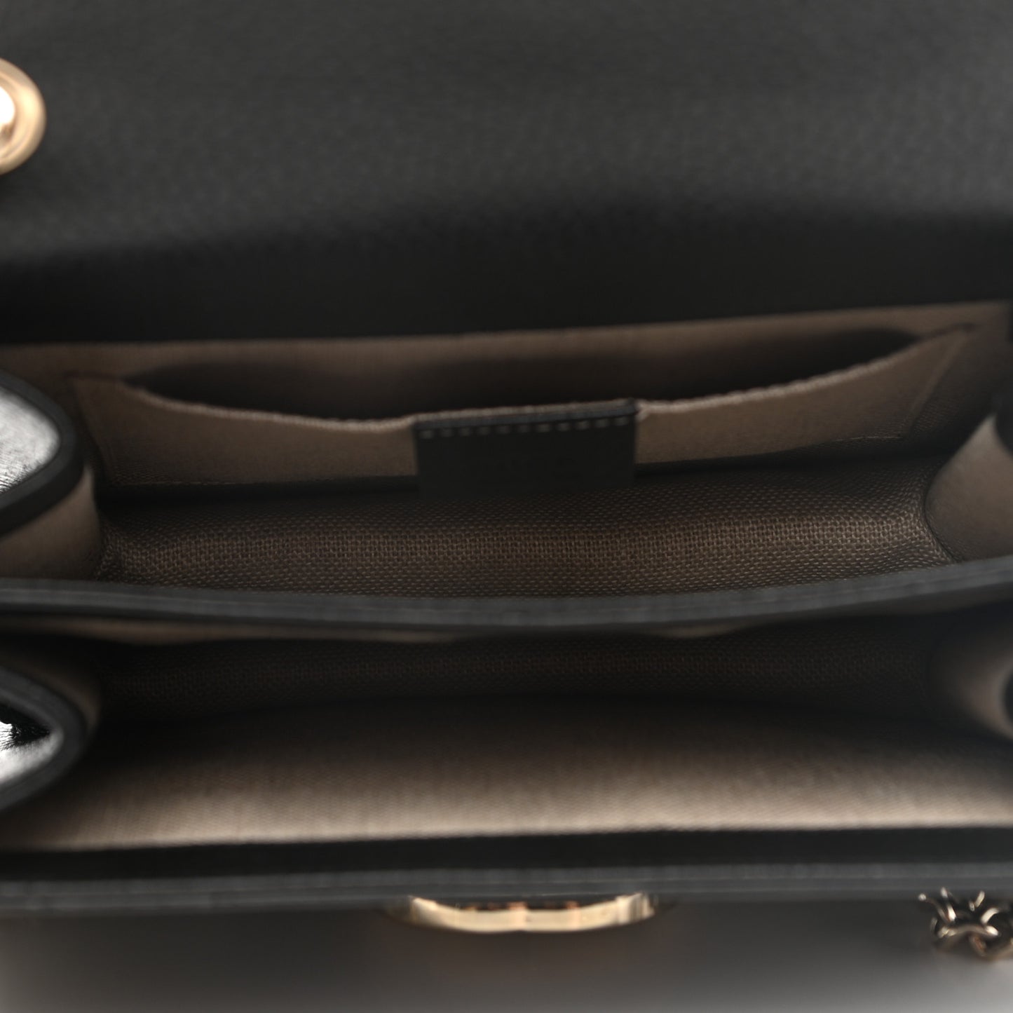 Dollar Calfskin Small Interlocking G Shoulder Bag Black