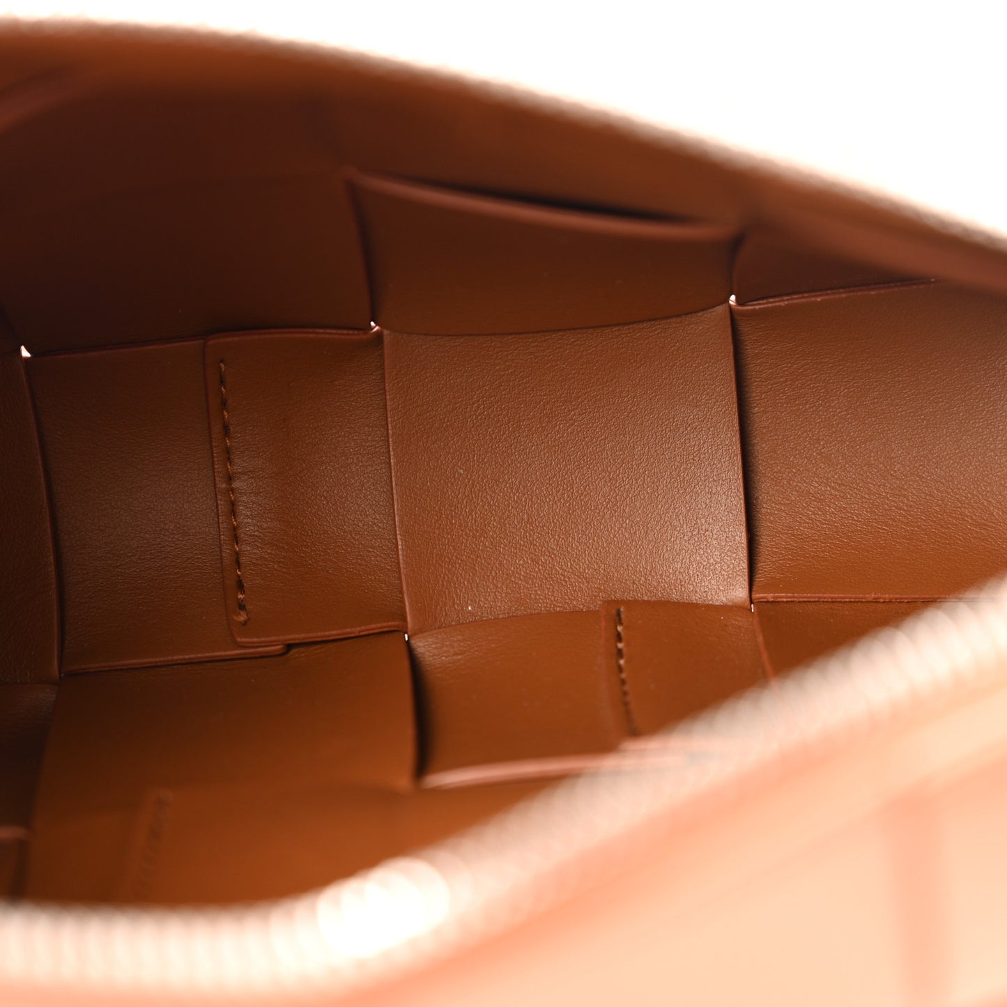 Lambskin Maxi Intrecciato Cassette Camera Bag Caramel