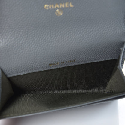 Chanel Caviar Quilted Boy Flap Card Holder Flap Grey 5 of 8