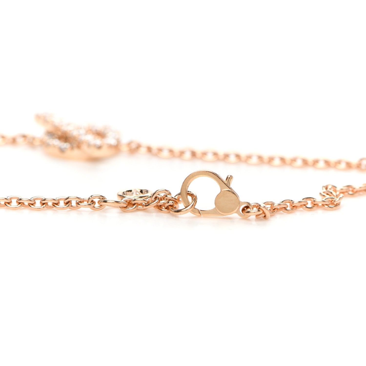 Hermes 18K Rose Gold Diamond Finesse Bracelet LG 5 of 5
