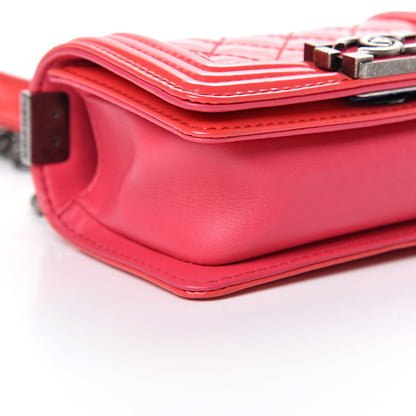 Chanel Patent Calfskin Quilted Mini Boy Flap Pink 8 of 9