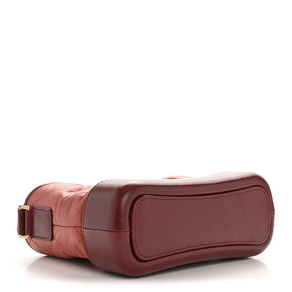 Chanel Aged Calfskin Quilted Small Gabrielle Hobo Red 4 of 12