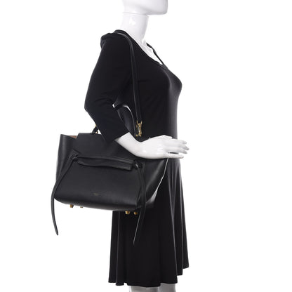 Celine Drummed Calfskin Mini Belt Bag Black 2 of 11