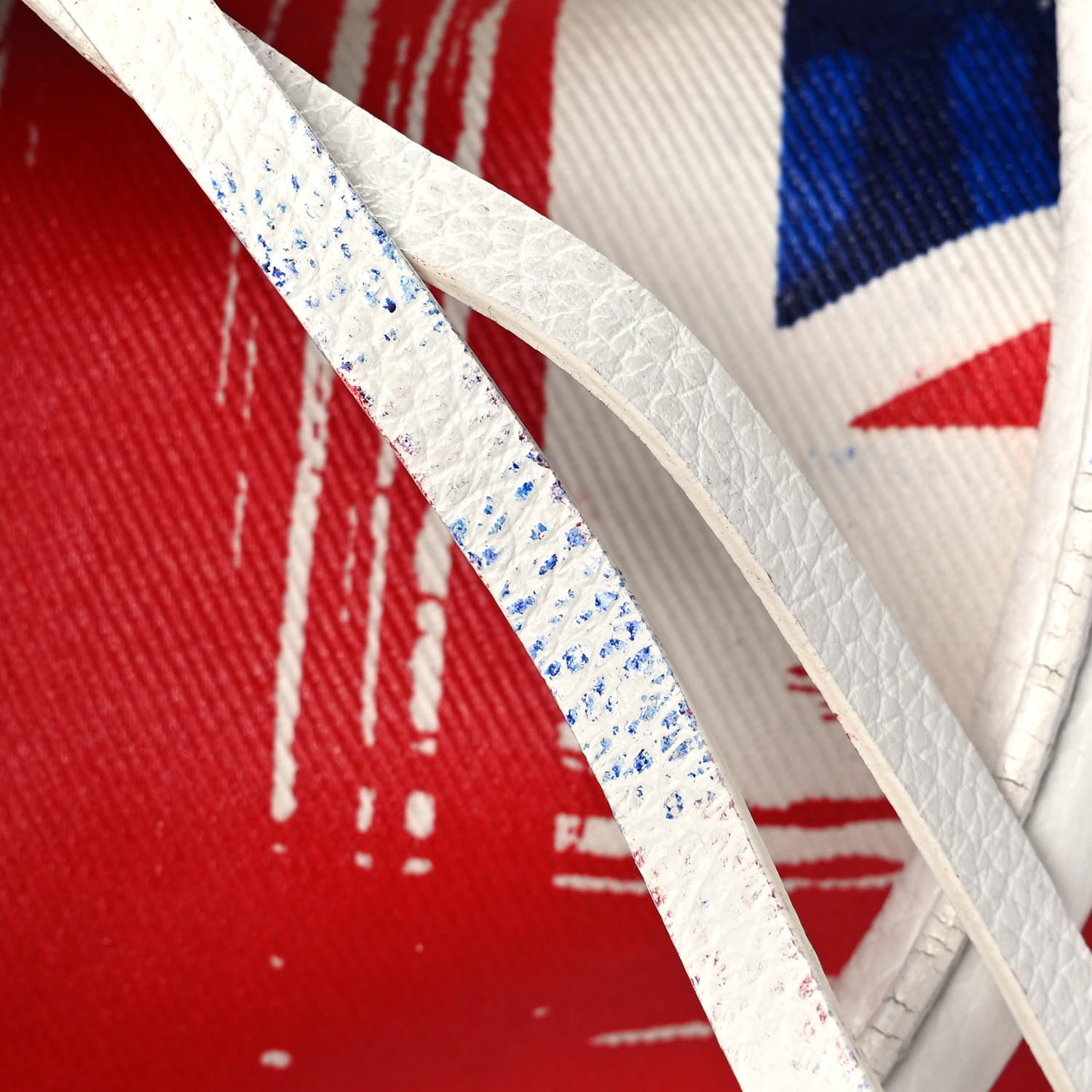 Jimmy Choo Denim Calfskin Studded Union Jack Print Tote 11 of 13