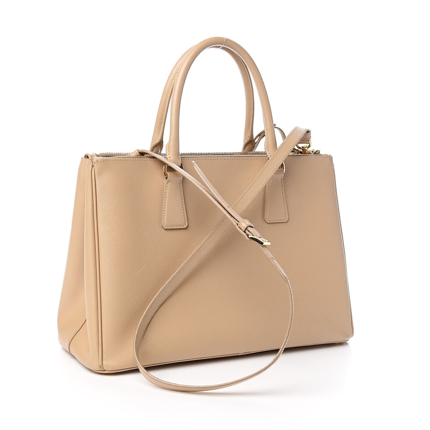 Saffiano Medium Galleria Double Zip Tote Sabbia