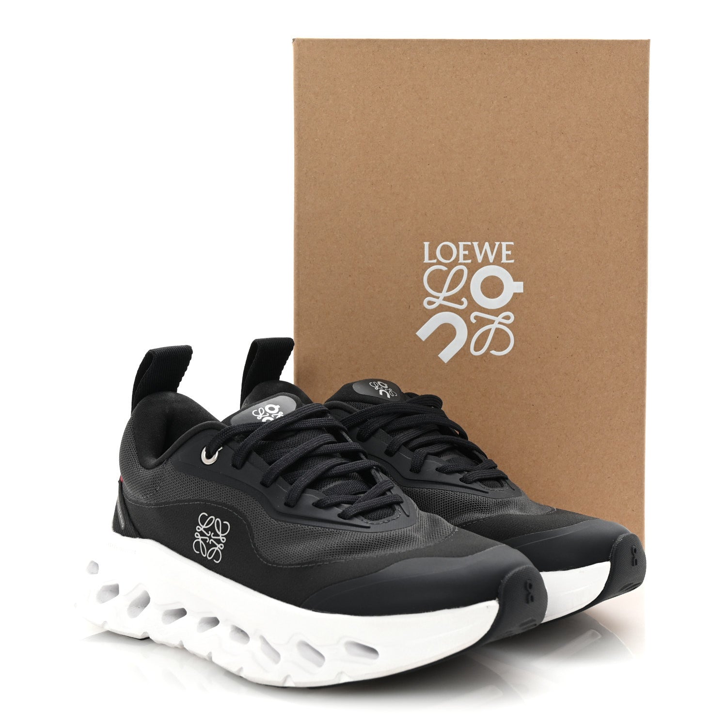 Loewe X ON Recycled Polyester Womens Cloudtilt 2.0 Sneakers 37 Black 10 of 10