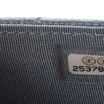 Chanel Caviar Quilted Boy Card Holder Wallet Blue 8 of 9