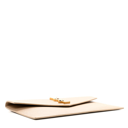 Saint Laurent Grain De Poudre Uptown Pouch Dark Beige 4 of 7
