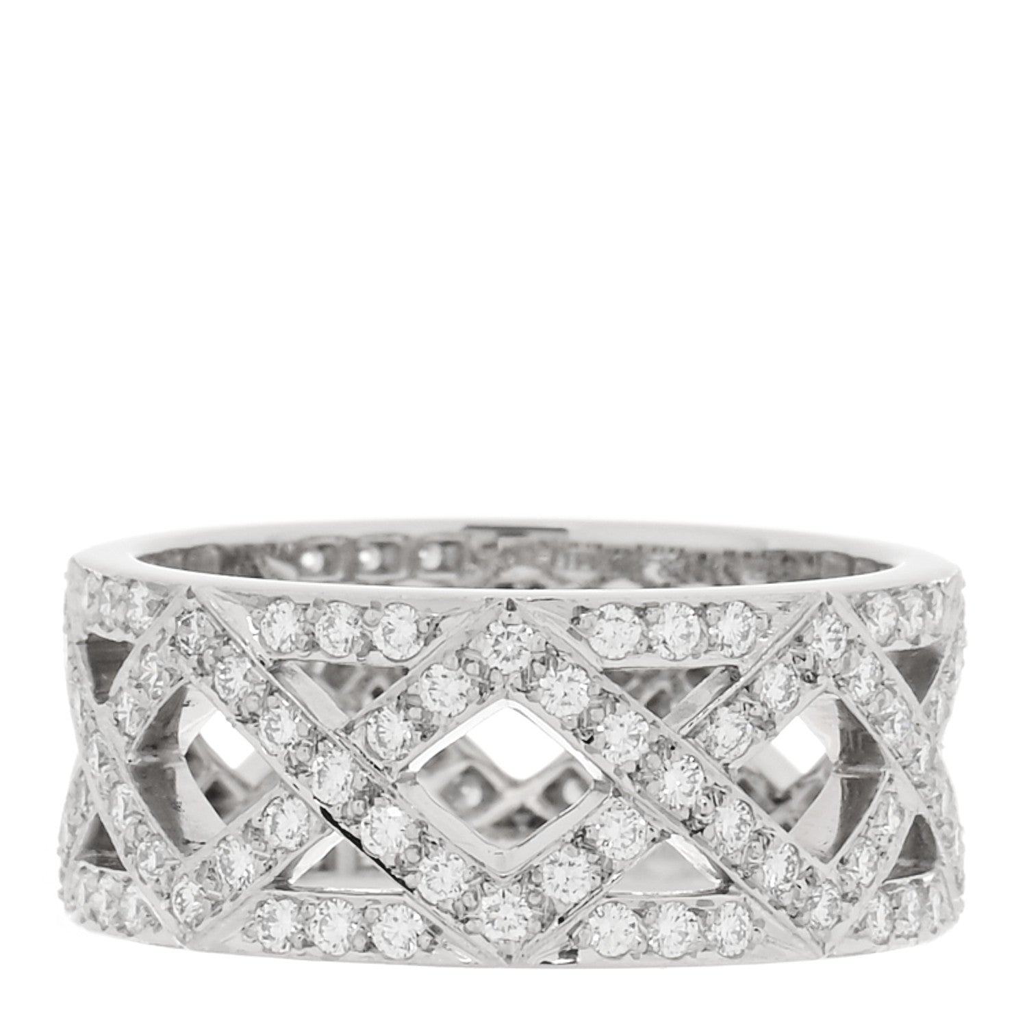 Tiffany Platinum Diamond Legacy Celebration Braided Band Ring 54 7 1 of 5
