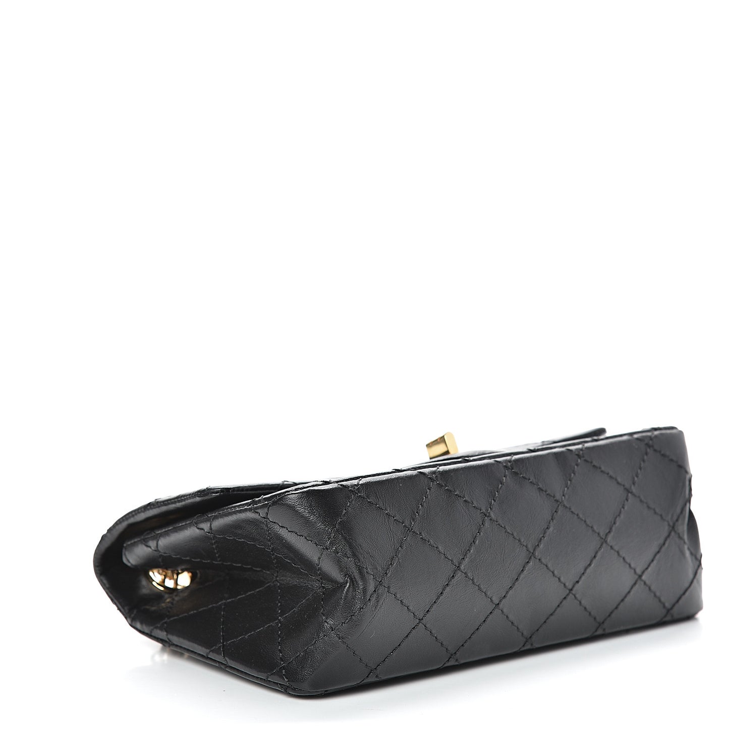 Aged Calfskin Quilted 2.55 Reissue Mini Flap Black