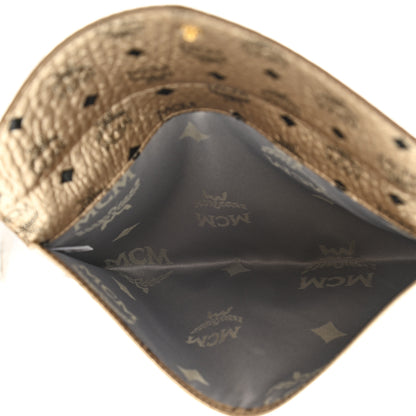 MCM Metallic Visetos Envelope Clutch Gold 5 of 7