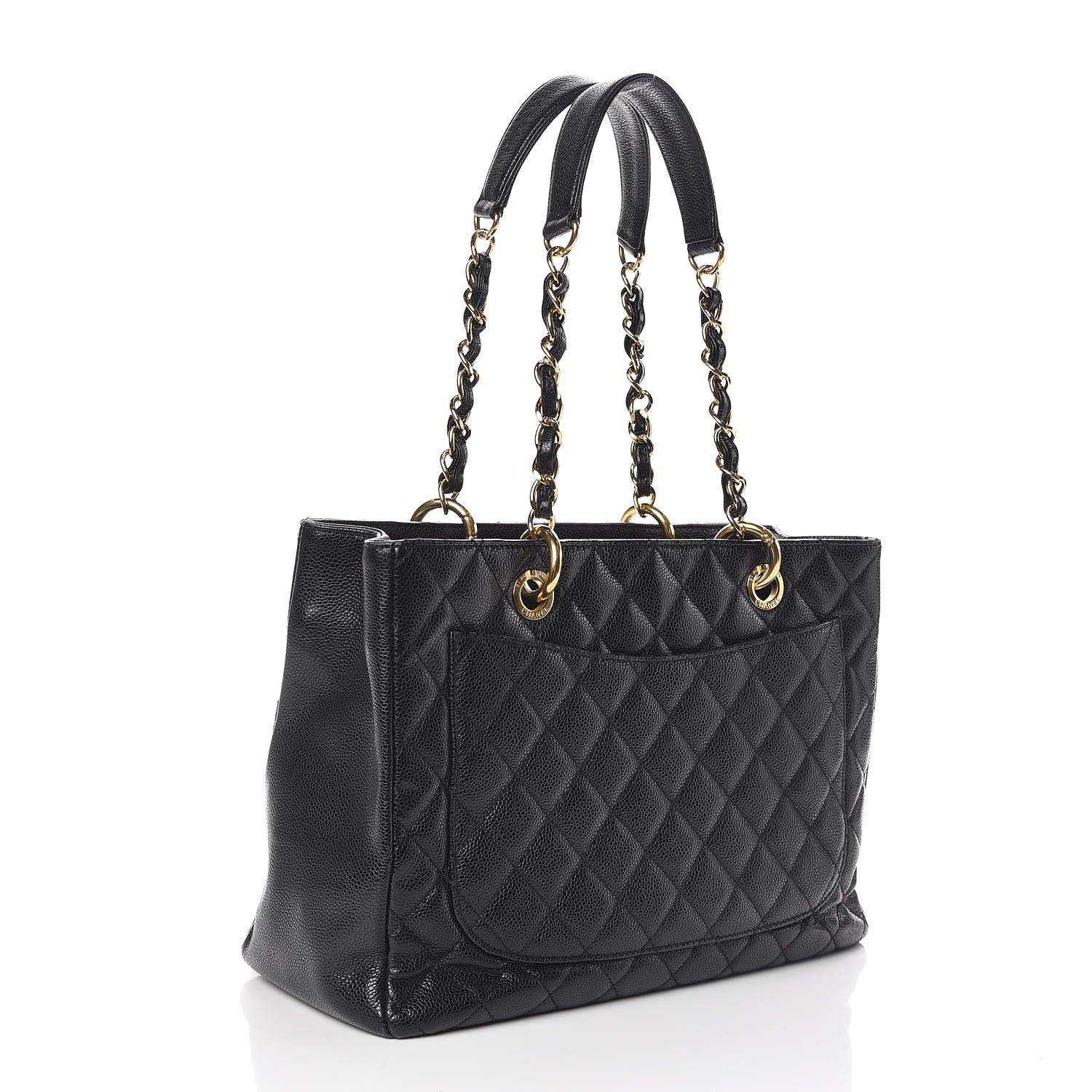 Chanel Caviar Quilted Grand Shopping Tote GST Black 3 of 13