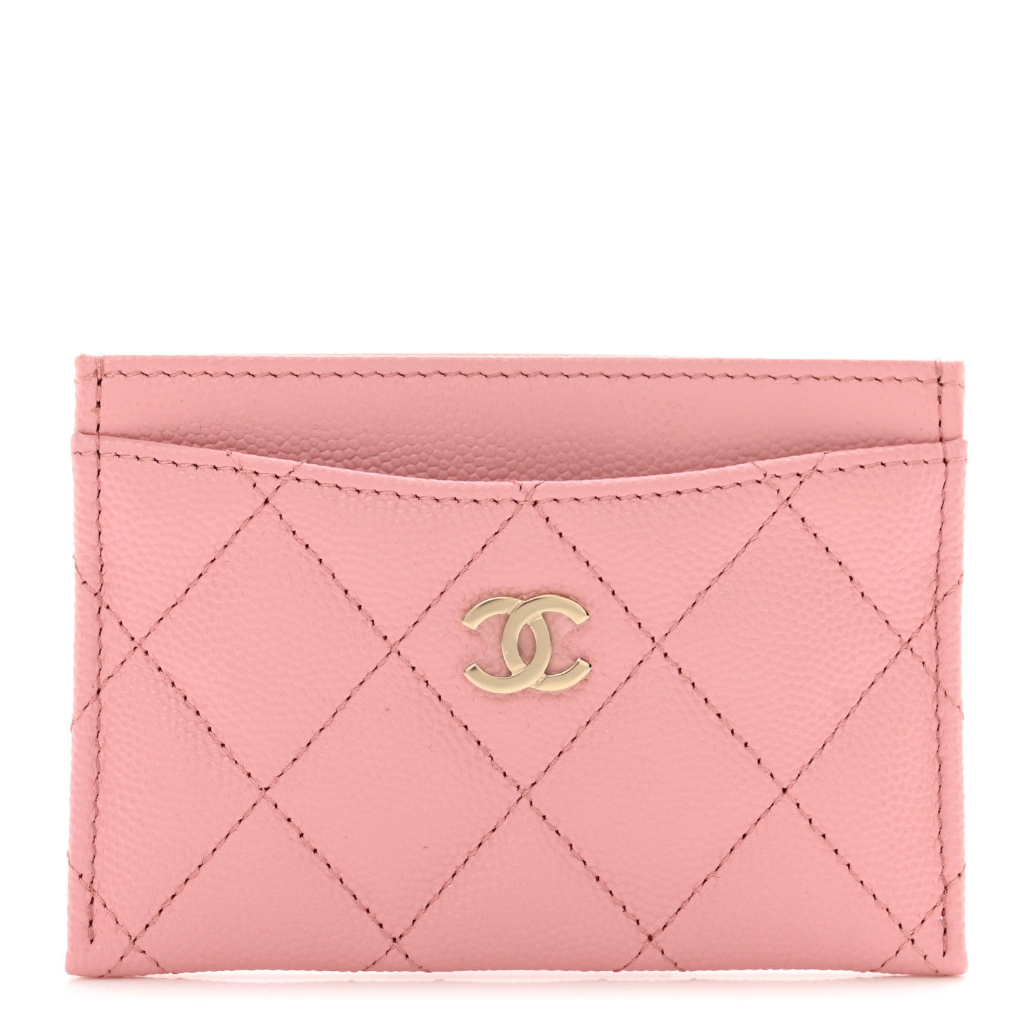 Chanel Caviar Quilted Card Holder Light Pink 1 of 9