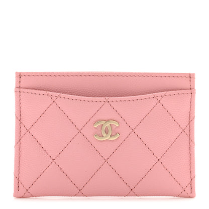 Chanel Caviar Quilted Card Holder Light Pink 1 of 9