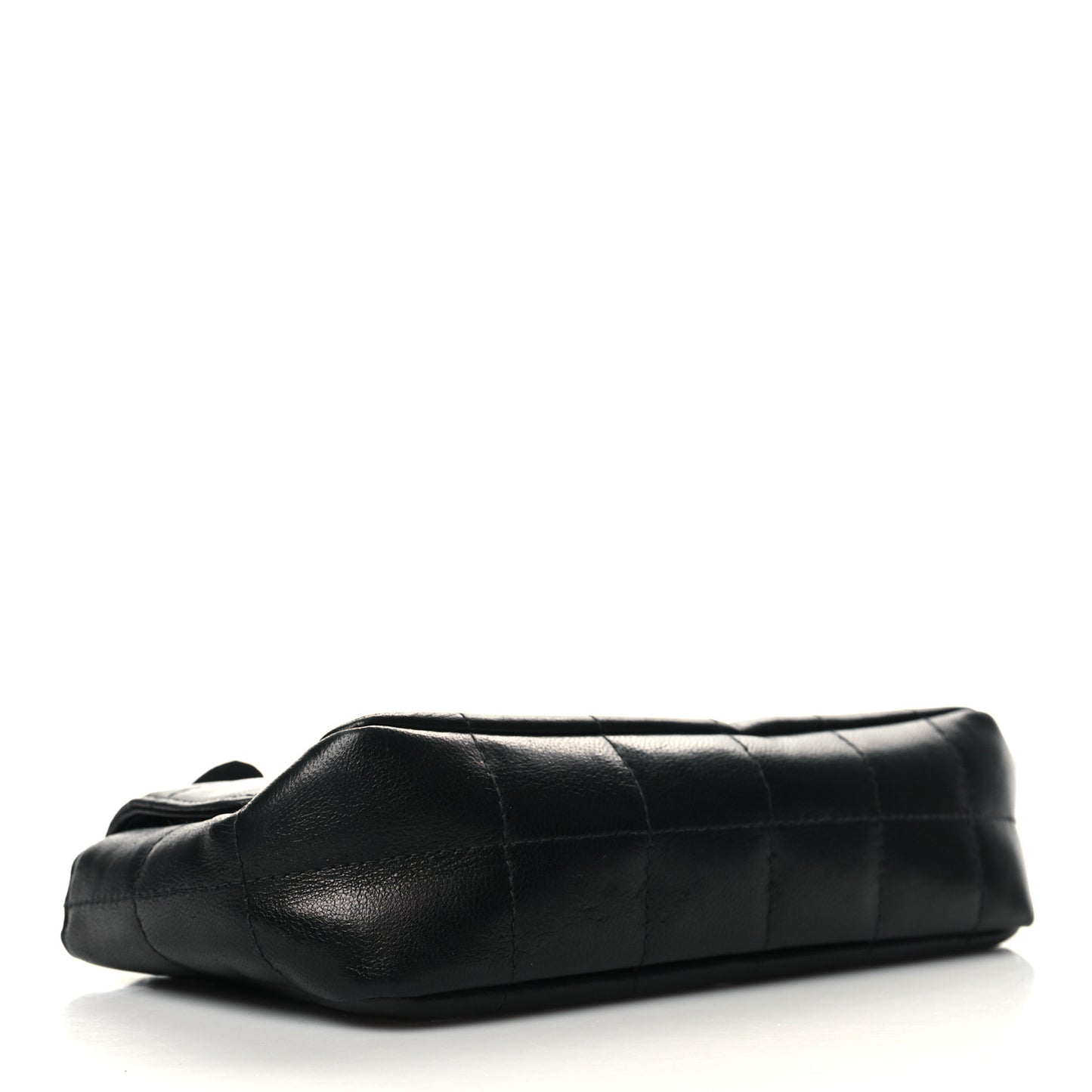Lambskin Quilted Mini Chocolate Bar Camellia Flap Black