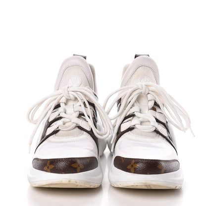 Louis Vuitton Patent Monogram LV Archlight Sneakers 37.5 White 2 of 9
