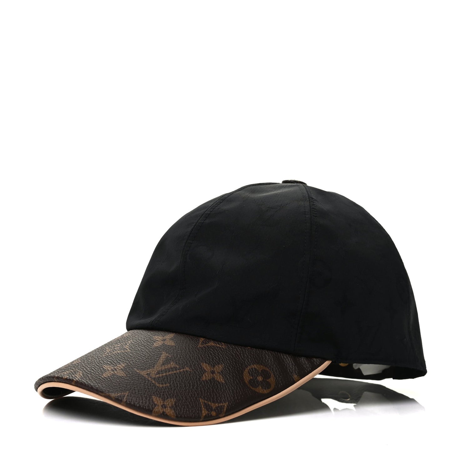 Polyester Silk Monogram LV Get Ready Cap M Black