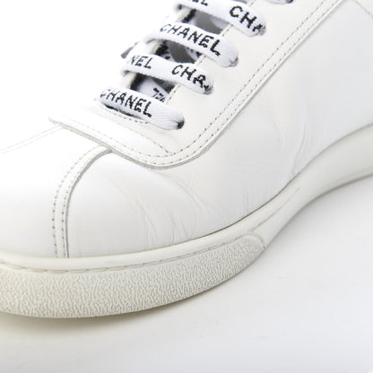 Chanel Calfskin CC Sneakers 38 White 11 of 12