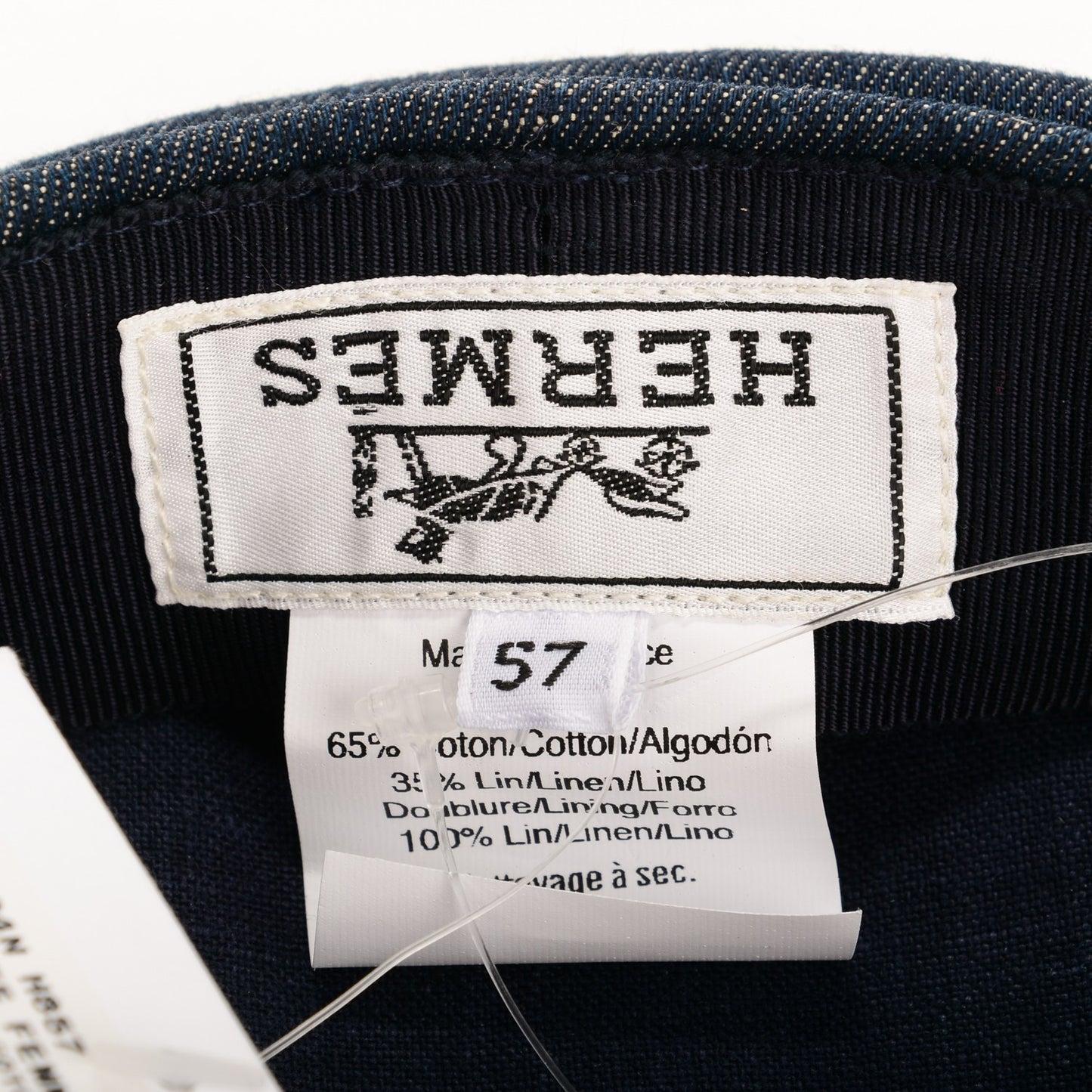 Denim Cotton Linen Agathe Hat 57 Indigo