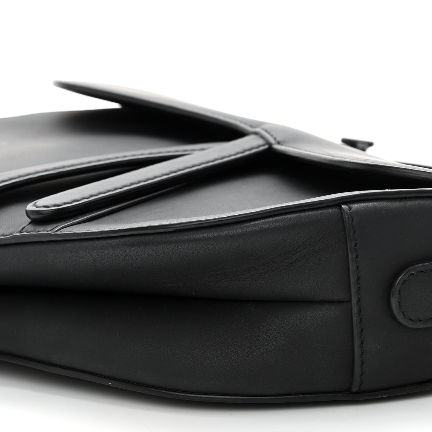 Ultra Matte Calfskin Saddle Bag Black