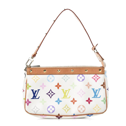 Louis Vuitton Monogram Multicolor Pochette Accessories White 1 of 10
