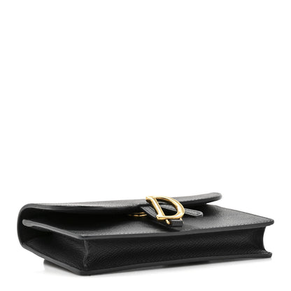 Christian Dior Grained Calfskin Saddle Belt Bag Black 4 of 13