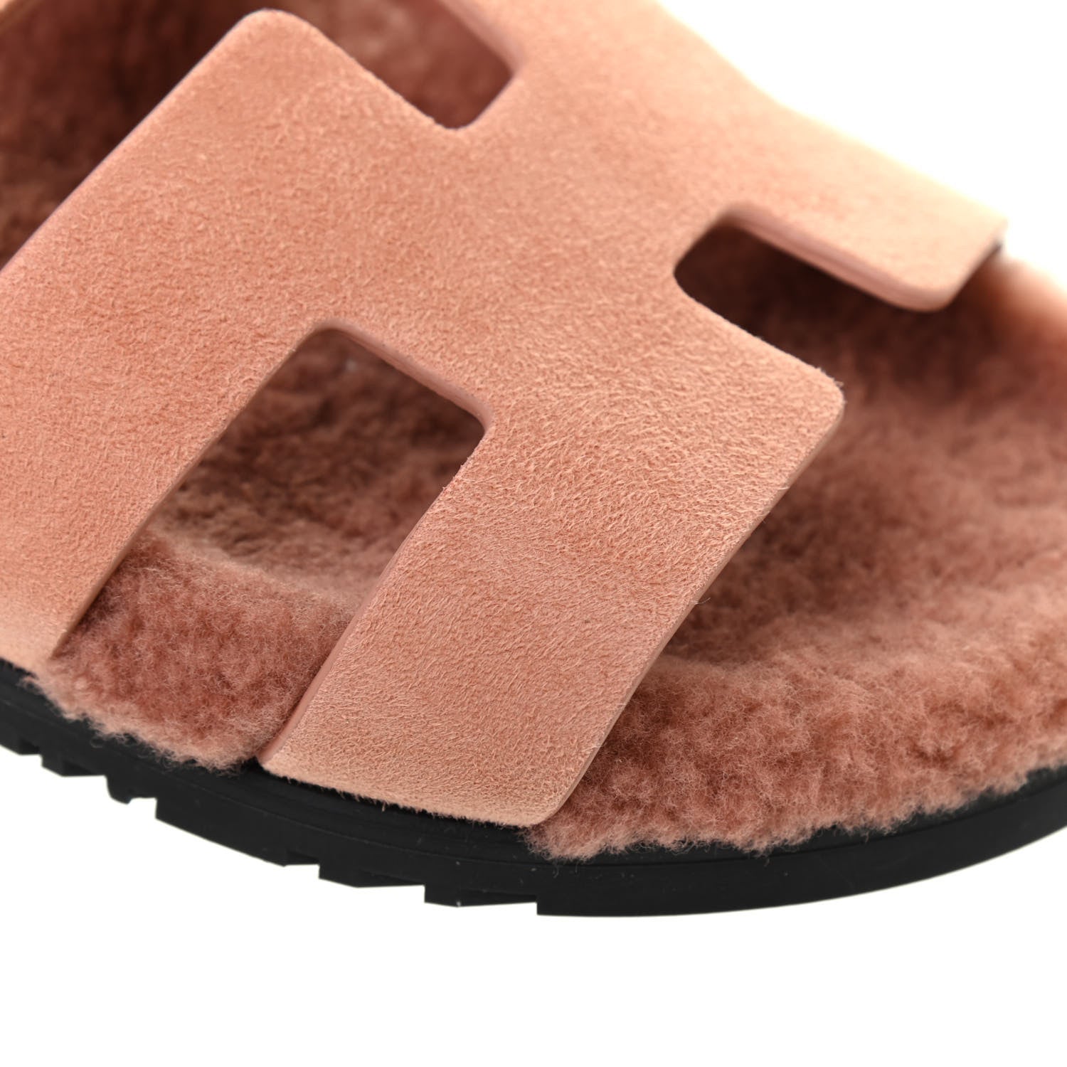 Hermes Suede Goatskin Woolskin Womens Chypre Sandals 41 Rose Aube 9 of 10