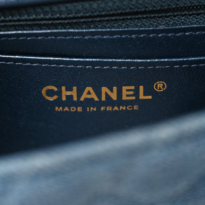 Chanel Washed Denim Quilted Mini Rectangular Flap Blue 6 of 11