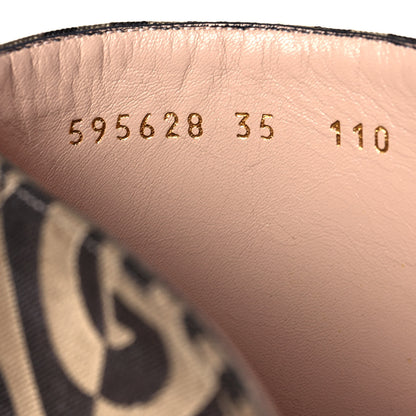 Gucci Fabric G Rhombus Print Platform Boots 35 Beige Cocoa 7 of 8