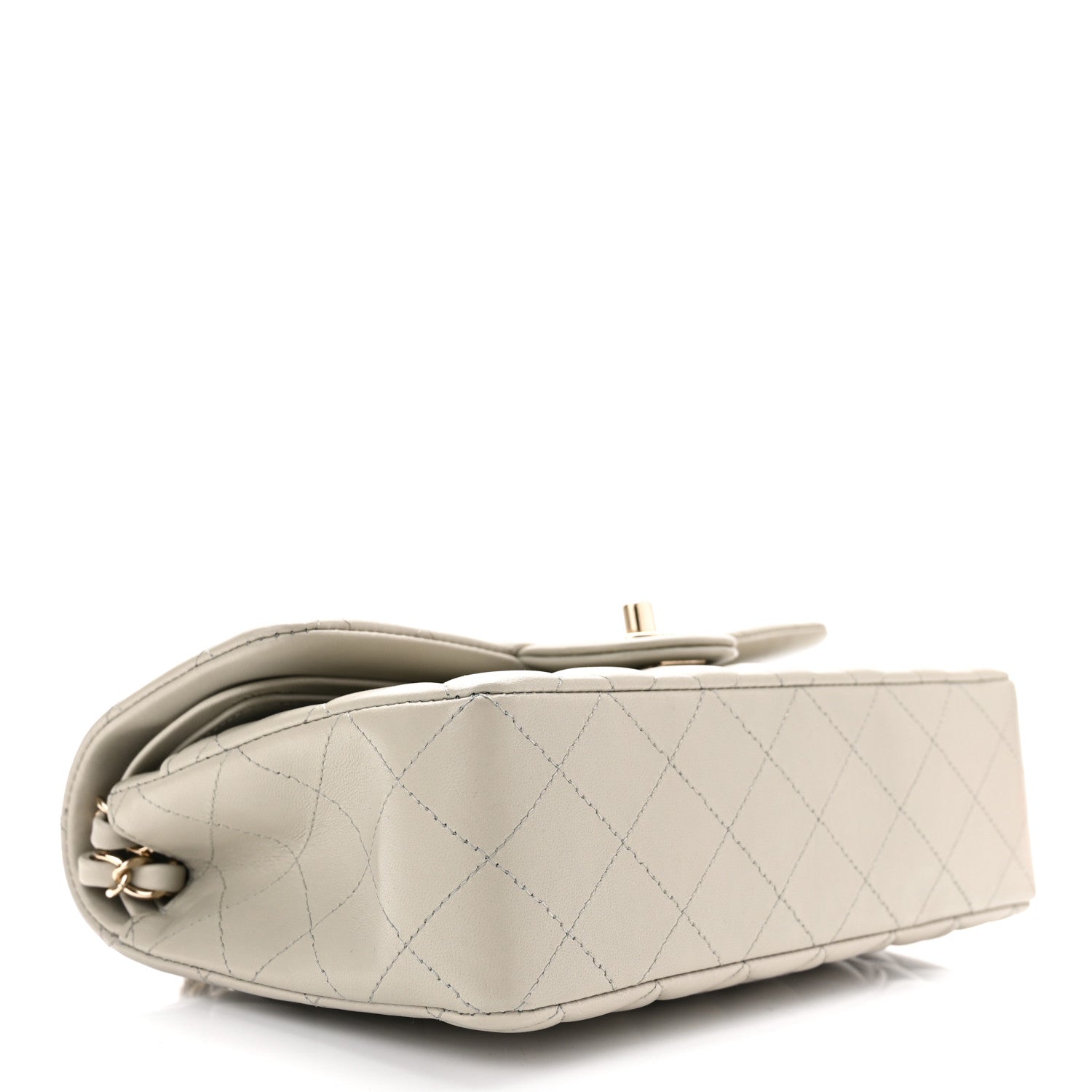 Chanel Lambskin Quilted Small Double Flap Grey 4 of 11