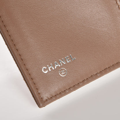 Chanel Caviar Chevron Quilted Medium Boy Flap Wallet Dark Beige 6 of 9