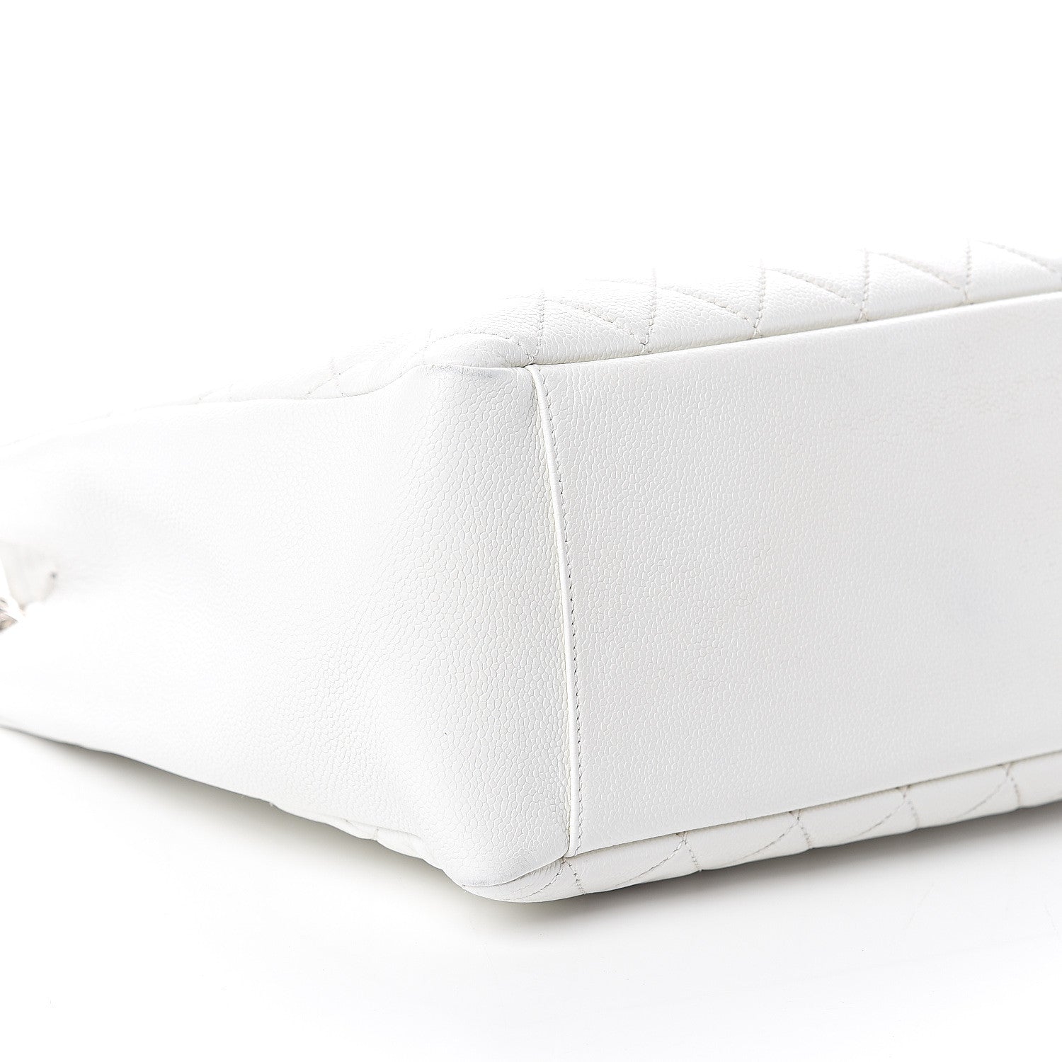 Chanel Caviar Quilted Grand Shopping Tote GST White 10 of 11