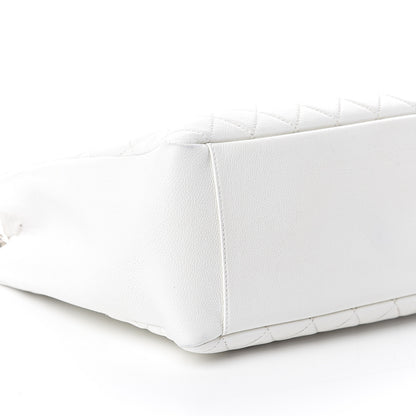 Chanel Caviar Quilted Grand Shopping Tote GST White 10 of 11