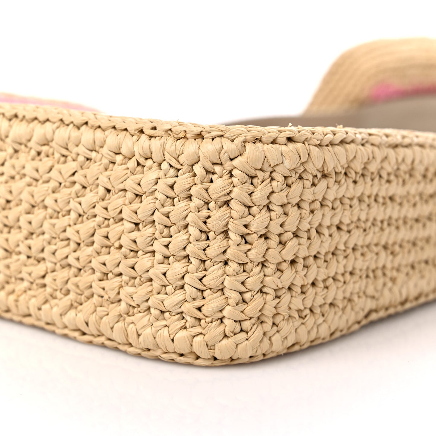 Yarn Raffia Effect Crochet Striped Re-Edition 2005 Shoulder Bag Naturale Petalo