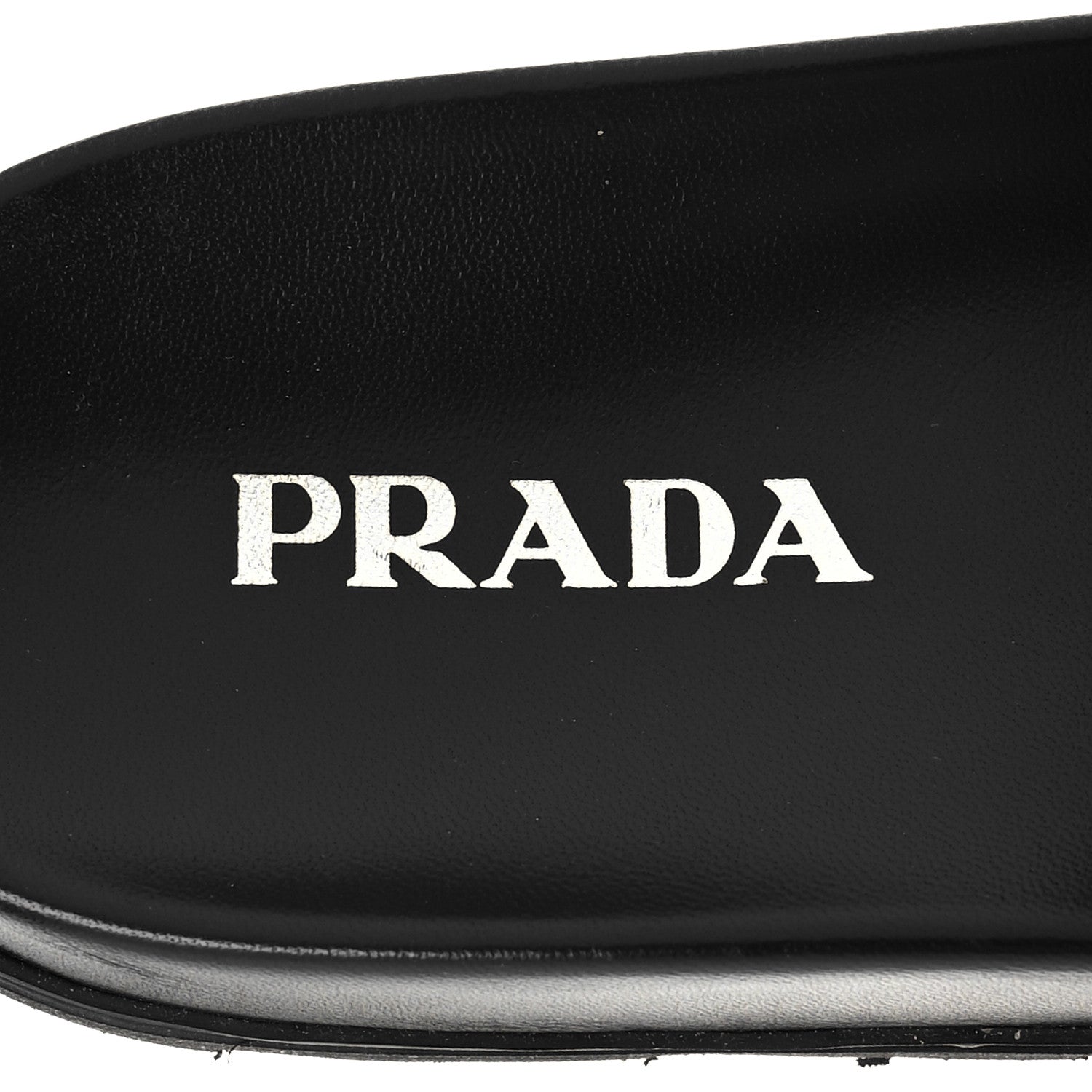 Prada Nappa Soft Padded Triangle Slide Sandals 39.5 Black 8 of 9