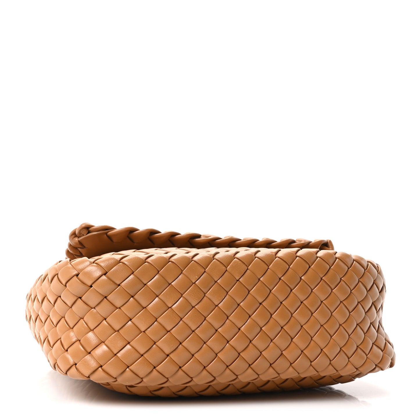 Nappa Intreccicio Padded Cobble Shoulder Bag Caramel