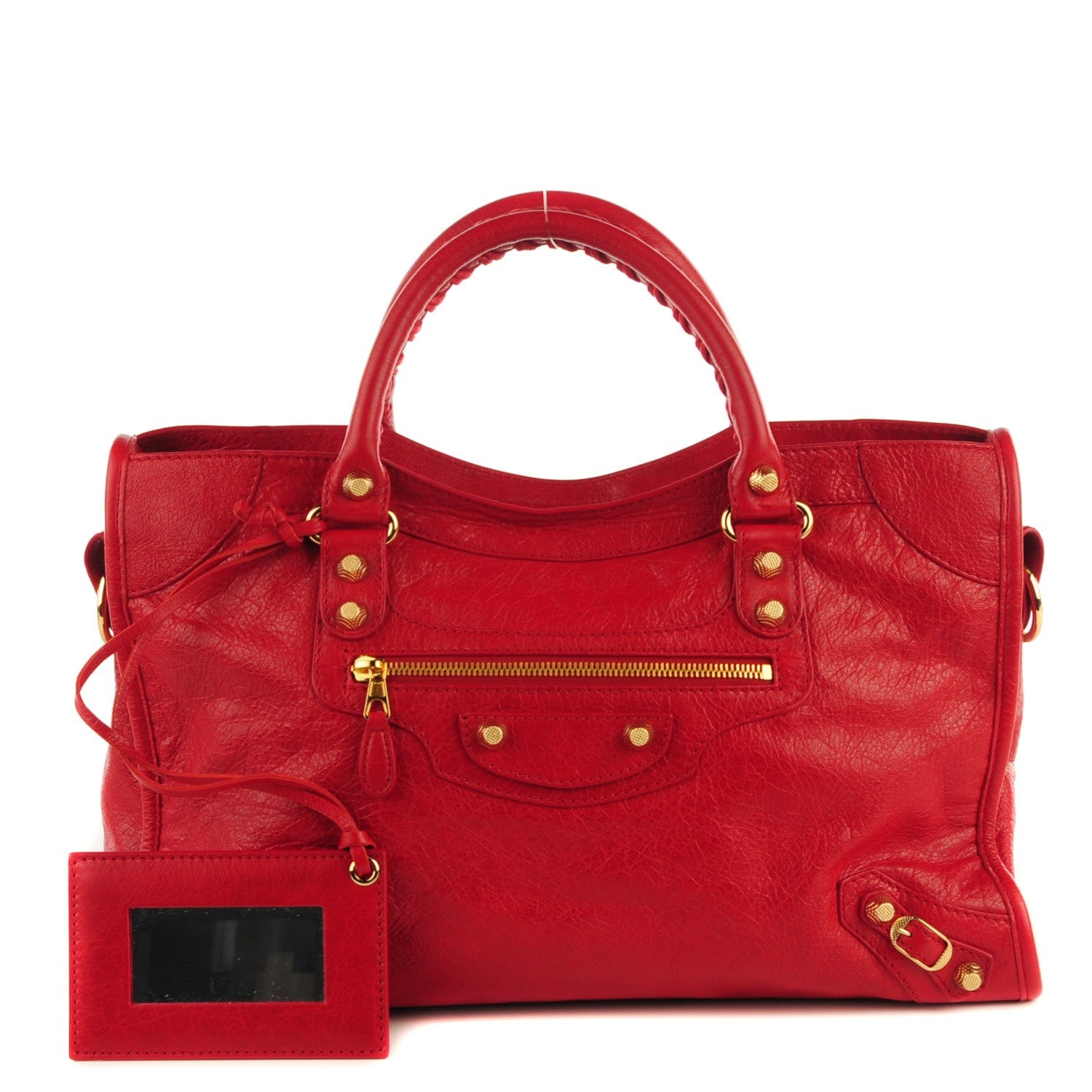 Balenciaga Agneau Giant 12 Gold Hardware City Rouge Lipstick 1 of 12