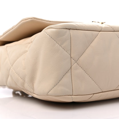 Chanel Lambskin Quilted Large Chanel 19 Flap Beige 8 of 13
