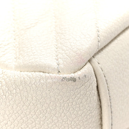 Saint Laurent Grained Calfskin Matelassé Chevron Monogram Classic Baby Chain Bag White 12 of 12
