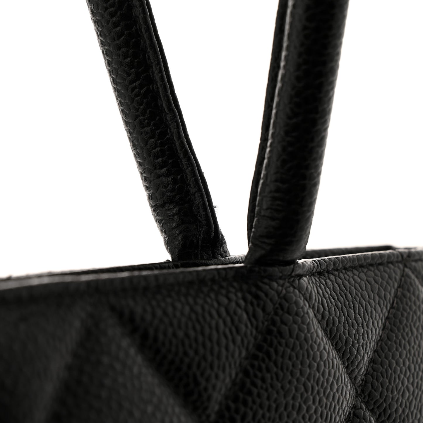 Caviar Quilted Medallion Tote Black